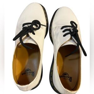 Dr. Martens White Patent Leather Shoes.Size 8